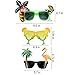 Howaf 3 Pares Divertidas Tropical Fiesta Gafas de Sol, Hawaianas Fiesta Gafas...