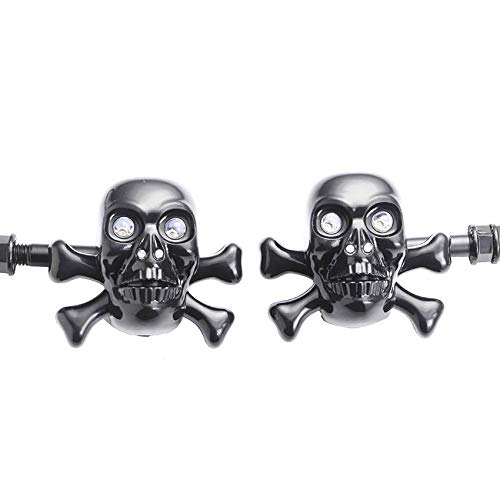 QGshop Universal Skull LED Turn Signals Blinker Indicator Lights Motorcycle Cruiser Bobber Chopper Touring Atv Scooter Offroad Bike (Black)