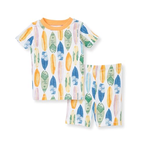 Image of Burt's Bees Baby Baby Boys' Pajamas, Sleeve Tee and Shorts 2-Piece Pj Set, 100% Organic Cotton