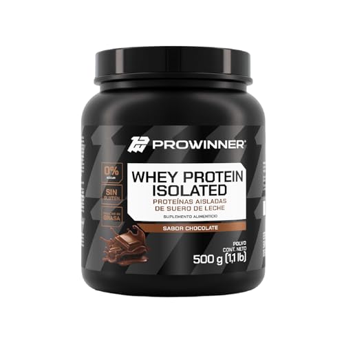 PROWINNER | Whey Protein Isolated, Sabor Chocolate, Suplemento Alimenticio, Proteína Whey, Aislada de Suero de Leche, 20g de Proteína por Porción, Sin...