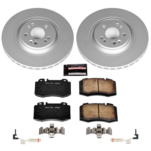 Image of PowerStop Front Brake Kit for Mercedes-Benz ML430 2000-01 |ML500 2002-05 |ML55 AMG 2000-03 - Fully-Coated Disc Rotors with Z23 Carbon-Fiber Ceramic Brake Pads Upgrade, CRK5236