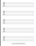  Klavier Notenheft: Notizbuch mit leeren Notenlinien zum Schreiben Ihrer Lieblingskompositionen oder Musik  21,6 x 27,9 cm