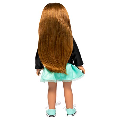 I'm A Girly Fashion Doll Lucy W/Brown Interchangeable Removable Synthetic Wig To Style - Fashionista Model Figure For Kids 8+ Years - 18"" Tall #TOP3