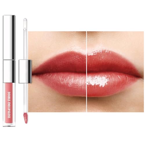 Image of 2-in-1 Matte Liquid Lipstick & Clear Lip Gloss, Long Lasting Waterproof Smudge Proof 24 Hour Lip Color Stain, Non Stick & Non Fading, Vegan Matte Makeup Lip Stain for Women,Coral Orange #04