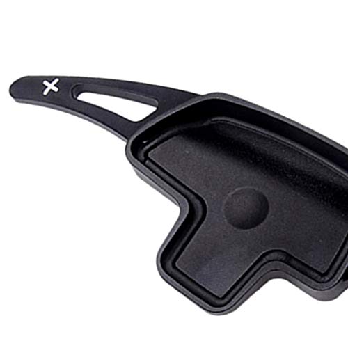 #N/A 2 peças de acessórios de interior preto para remo de volante, capas de extensão para Classe B C