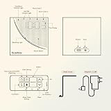 blonbar Lampka nocna 10 W z oświetleniem Wake Up, budzik, złącza ładowania USB, funkcja dotykowa, ściemniana, 10 naturalnych dźwięków dla dorosłych i dzieci, 3 poziomy jasności, do sypialni, salonu,