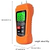 Moisture Meter Wood Moisture Meter - Digital Moisture Detector Moisture Tester, Pin-Type Water Leak Detector Damp Tester with Backlight LCD for Wood Building Material Firewood Walls Paper Floor
