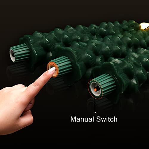 Image of PChero Christmas Tree Taper Candles with Remote Timer, 9.7 Inches, 3 Pack