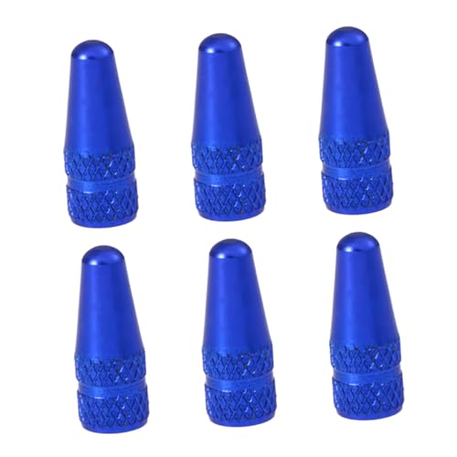 6 Und. Tapones de válvula azules para bicicleta miniatura 1