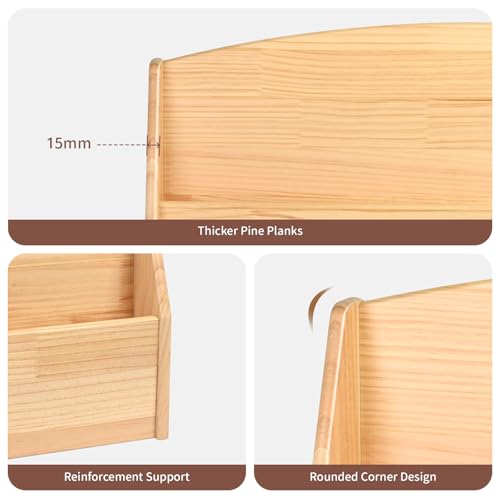 suureks Montessori Bookshelf, 4 Tier Kids Bookshelf – Safe, Sturdy, and Easy to Clean, Premium Wooden Book Shelf for Kids Rooms, Playroom, Classroom, Nursery(31-1/2" D x 11-4/5" W x 31-1/2" H) - Image 6