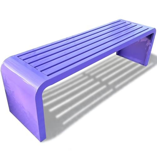 Banc d'extérieur en métal pour terrasse et jardin ombragé