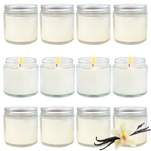Veiuwa 12 Pcs 4 Oz Mini Soy Candles,Vanilla...