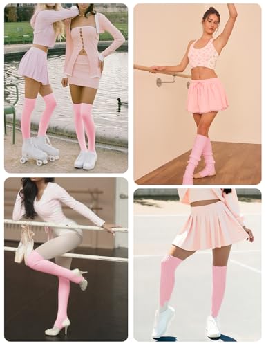 Image of v28 Women's Neon Knit Leg Warmer for 80s Party Dance Sports Yoga