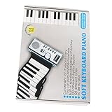 DECOMELODY Teclado Piano Electrónico Plegable de Teclas de Silicona con Altavoz Integrado Función Midi y Volumen Ajustable para Principiantes y Avanzados