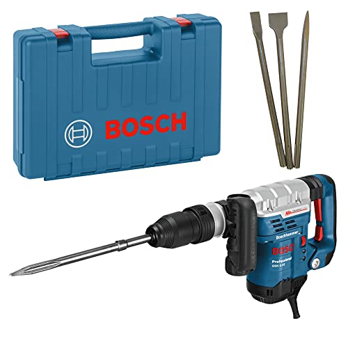 Bosch Schlaghammer GSH 5 CE Professional mit SDS-max im Set + Meisselset 3tlg.