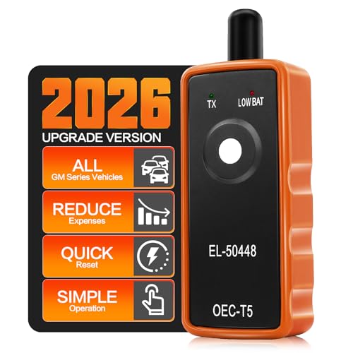 TPMS Relearn Tool for Car Tire Sensor, FIRSTOOL EL-50448 TPMS Reset Tool Tire Sensor Programmer, OEC-T5 TPMS Programming Tool Tire Pressure Sensor Reset Tool for GM Series Vehicles 2006-2026