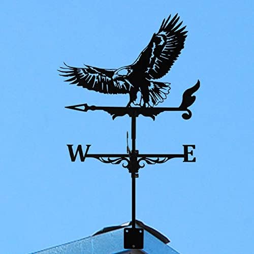 Metal Weather Vane Decoration, 25.6-Inch Eagle Weathervane Roof Weather Vane Garden Courtyard Decoration, for Outdoor Garden Pile Roof Decoration (Eagle)