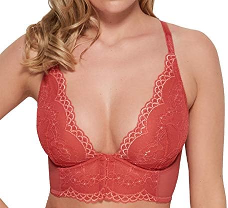 Gossard Women's Superboost Lace Deep V Bralet, Orange (Cinammon), 32FF