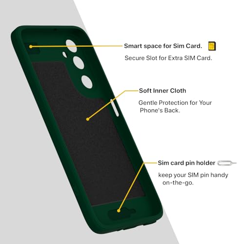 Image of Pikkme Back Cover for Samsung Galaxy M17 5G / A17 5G / F17 5G Soft Matte Silicone Mag-Safe Design (Mag-Safe Not Support) Camera Protection | Slim Fit Bumper Cover (Green)