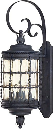 Minka Lavery 8882-A39 4 Light Outdoor Wall Mount, Spanish Iron Finish