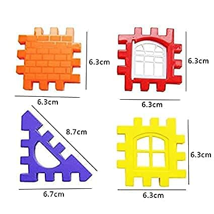 Image of MBK Creative Building Block Set - Educational Learning Toy for Kids 3-8 - My Happy House Home Blocks - 60+ Pieces
