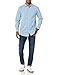 Amazon Essentials Men's Long-Sleeve Slim-Fit Stretch Poplin Shirt, Light Blue White Gingham, Medium