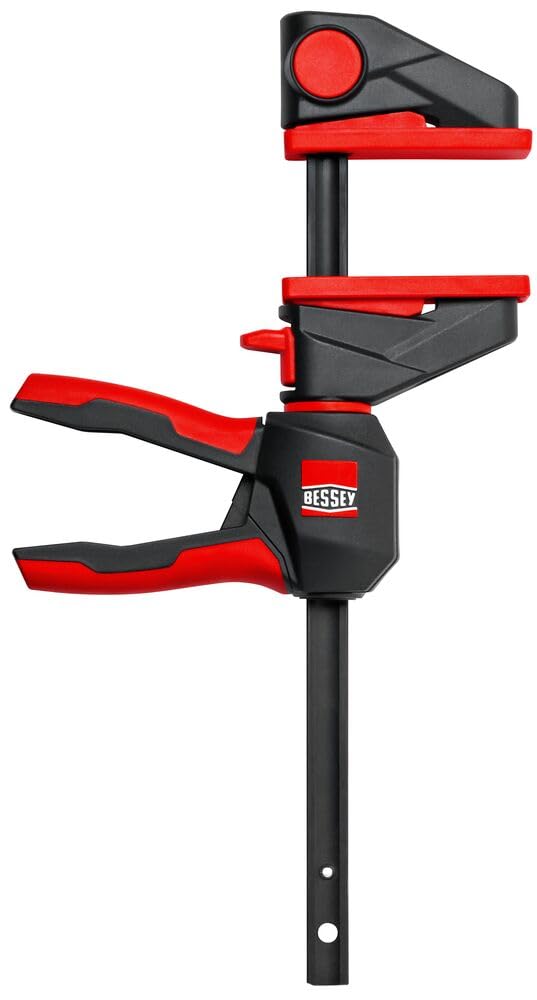 BESSEY Einhandzwinge mit drehbarem Griff EZ360M-30, Spannweite 300 mm Ausladung 60 mm, einfaches Überkopfarbeiten, Innovativer 360° Dreh-Mechanismus, Gewicht 0,48 Kg