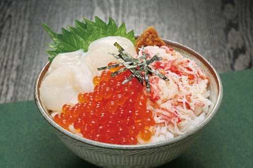 北海道紋別市 紋別産本ずわいがに使用 三色海鮮セット×4 化粧箱入り |海鮮丼 いくら かに 帆立 北海道