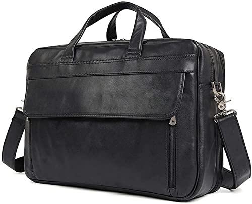 Messenger Bag, Leather Briefcase for Men 17