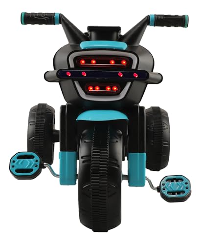 Image of SRECAP Kids Pedal Tricycle with Push Handle | Toddler Trike with Headlight, Music, EVA Wheels & Curved Seat with Backrest | 15 Months-3 Years (Green)