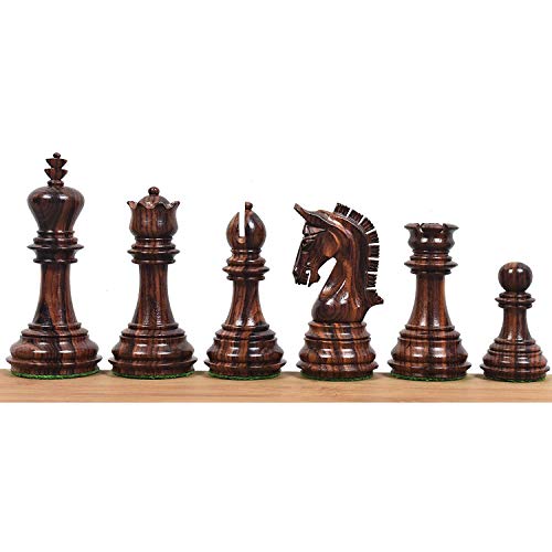 Jeu d'échecs de luxe Imperial Staunton en palissandre plombé 9,7 cm