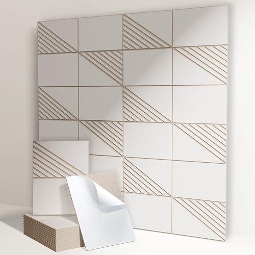 Self-Adhesive Acoustic Panels, 12-Piece