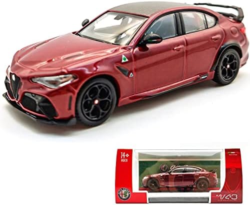 HNW Bburago 1:43 Alfa Romeo GTAm NO. 87 Racing Model Car Alloy Car Toy Diecast Toy Collection Gift (Alfa Romeo GTAm Red)