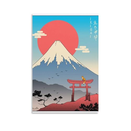 G gA[g Cg Ikigai in Mt Fuji 킢 |X^[ LoX ʉ _ z[Ɋ|܂16x24inch(40x60cm)