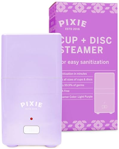 Pixie Menstrual Cup Sterilizer with Steam, Auto Shut-Off