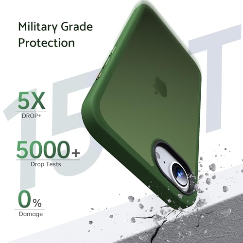 Coque mate antichoc verte pour iPhone 16e idéale pour le quotidien