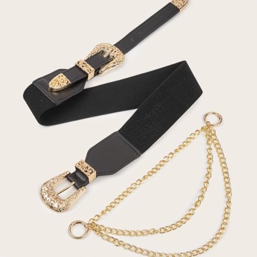 Simple Adult Waist Belt With Adjustable Unique Relief Buckle Waistband PU Waist Belts For Rock Fan Wear Resistant4