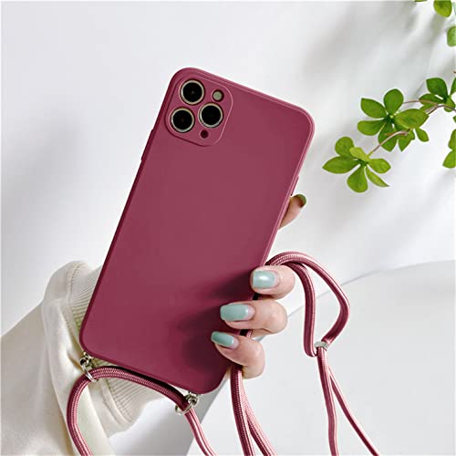 Cover per iPhone 14 Plus con cordino per collana per 14 Plus Bumper Cordino regolabile Lunghezza catena Custodia per 14 Plus silicone tpu