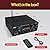 Pyle Stereo Amplifier Audio Receiver with Bluetooth Streaming, 200 Watt Peak, 2.0 Channel HiFi Sound System with MP3/USB/SD/FM Radio, RCA/Aux Inputs, Mic and Headphone Jacks, Rotary Vol Bass Treble