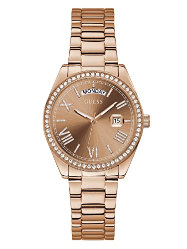 Image of Guess Round 36mm Rose Gold Dial Analog Women Watch - GW0307L3