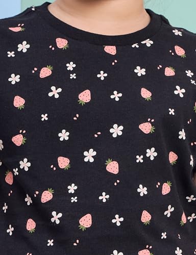 Image of Amazon Brand - Symbol Girls 100% Cotton Graphic Printed Half Sleeves Regular fit T-Shirt