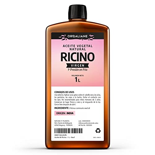 Aceite de Ricino 1L - 100% virgen - 1a presión en frío - Ricinus Communis