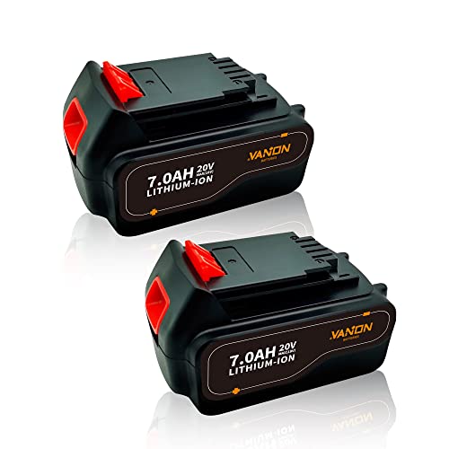Vanon 2Pack Lb2X4020 7.0Ah Replacement For Black And Decker 20V Lithium Battery Lbxr2020 Lbx4020 Lb2X4020-Ope Lbxr20-Ope Lbxr20 Lb20 Lbx20 Compatible With Black And Decker Drill Cordless Tools #TOP6
