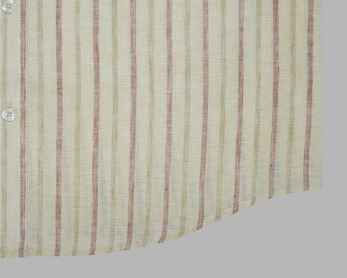 Image of GHPC 100% Cotton Striped Half Sleeves Regular Fit Formal Shirt for Men