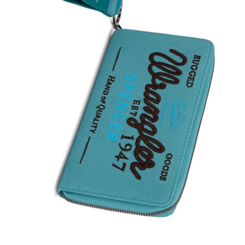Image of Montana West X Wrangler Wristlet Wallets for Women Classic Retro Wallet Purse Bifold Credit Card Wallets for Women Oversized Logo Clutch Wristlet
