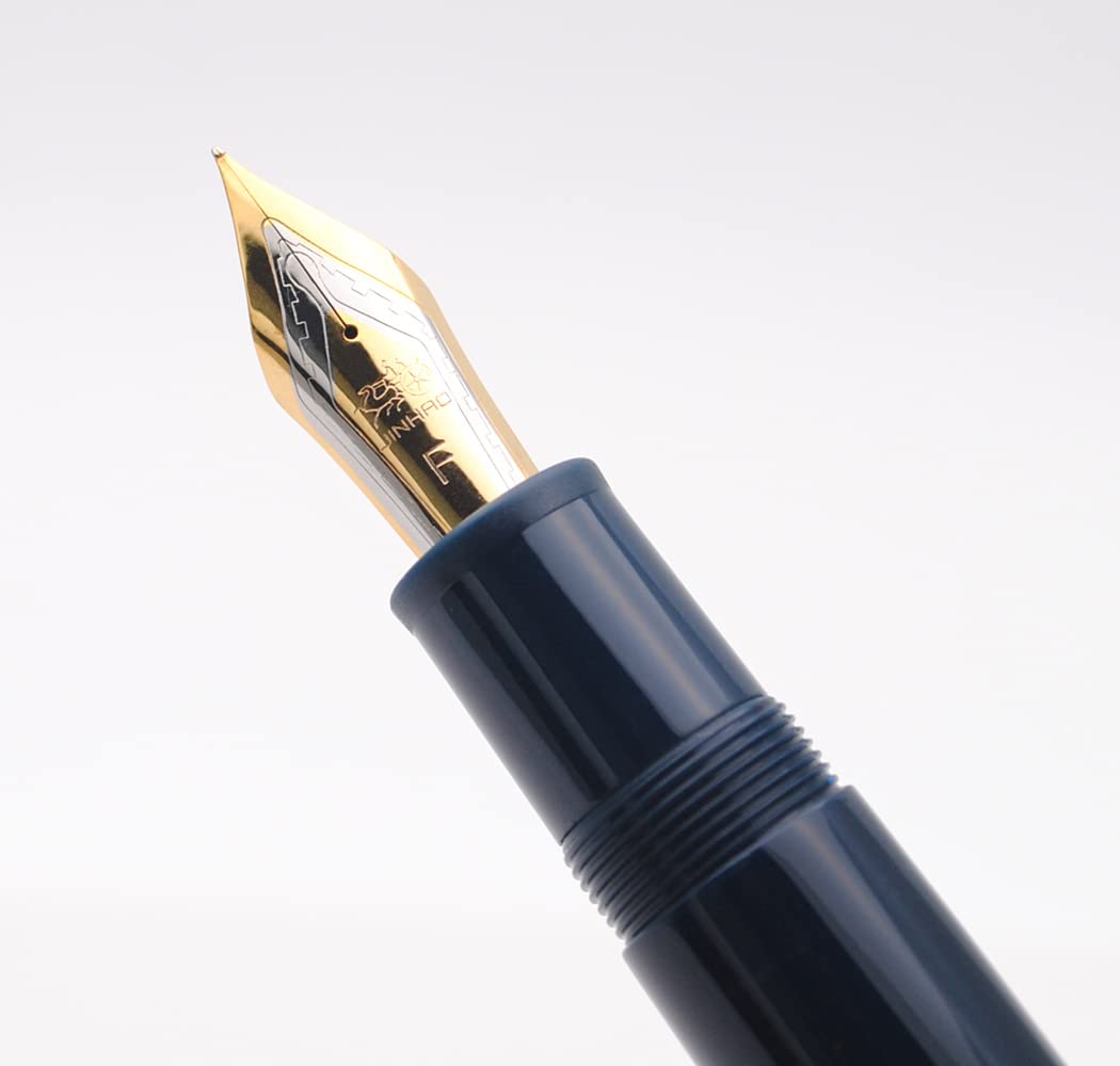 JINHAO X159 Resin Fountain Pen with Ink Converter (Fine Nib, Gold Clip-Dark Blue) - Image 2