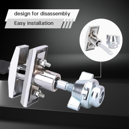 Image of Vending Machine Key,Half Zinc and Half Aluminum T-Shaped Non Universal Anti-Theft Lock Core Handle Automatic Water Vending Machine Lock,Suitable for Coin Operated Game Machines,Etc (Silver)