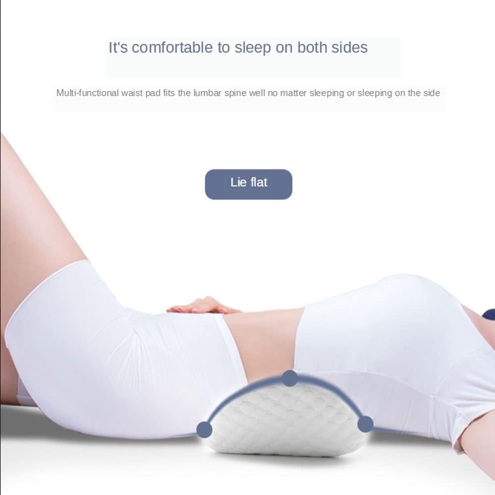 Car Breathable Lumbar Support Cushion Headrest Pillow Set Multi-Function Relief Pain Waist Back Support Cushion for Car Office(E)