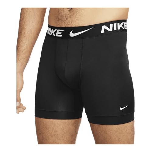 Nike Calzoncillos Tipo Bóxer Essential Micro Dri-Fit, Paquete De 3, Negro/Negro/Negro, Grande