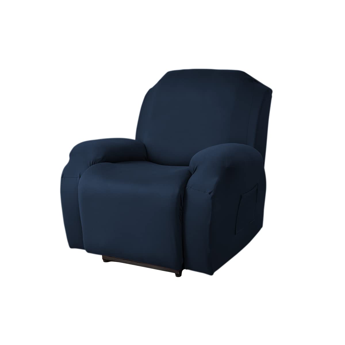 FANSU Recliner Chair Covers 1 Seater for Armchairs with Pockets Stretch Recliner Slipcover for Electric Chair Sofa Covers Furniture Protector for Living Room (1 Seater,navy blue)
